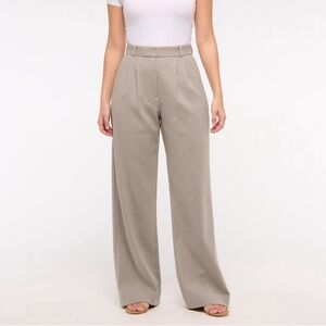 Abercrombie & Fitch Taupe Wide-Leg Pants